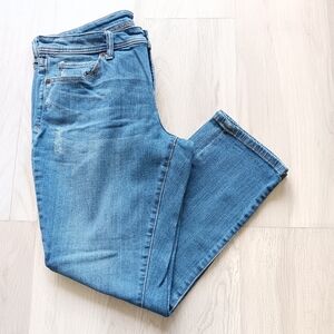 JCPenney Classic Denim Blue Jeans Cotton Straight Leg 9" Rise Size 32/14P